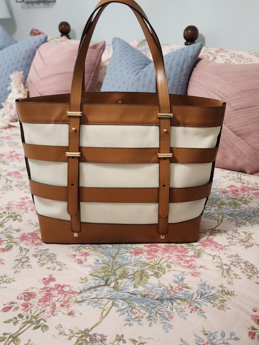 Michael Kors Brown/Beige Tote Bag - Picture 2 of 4